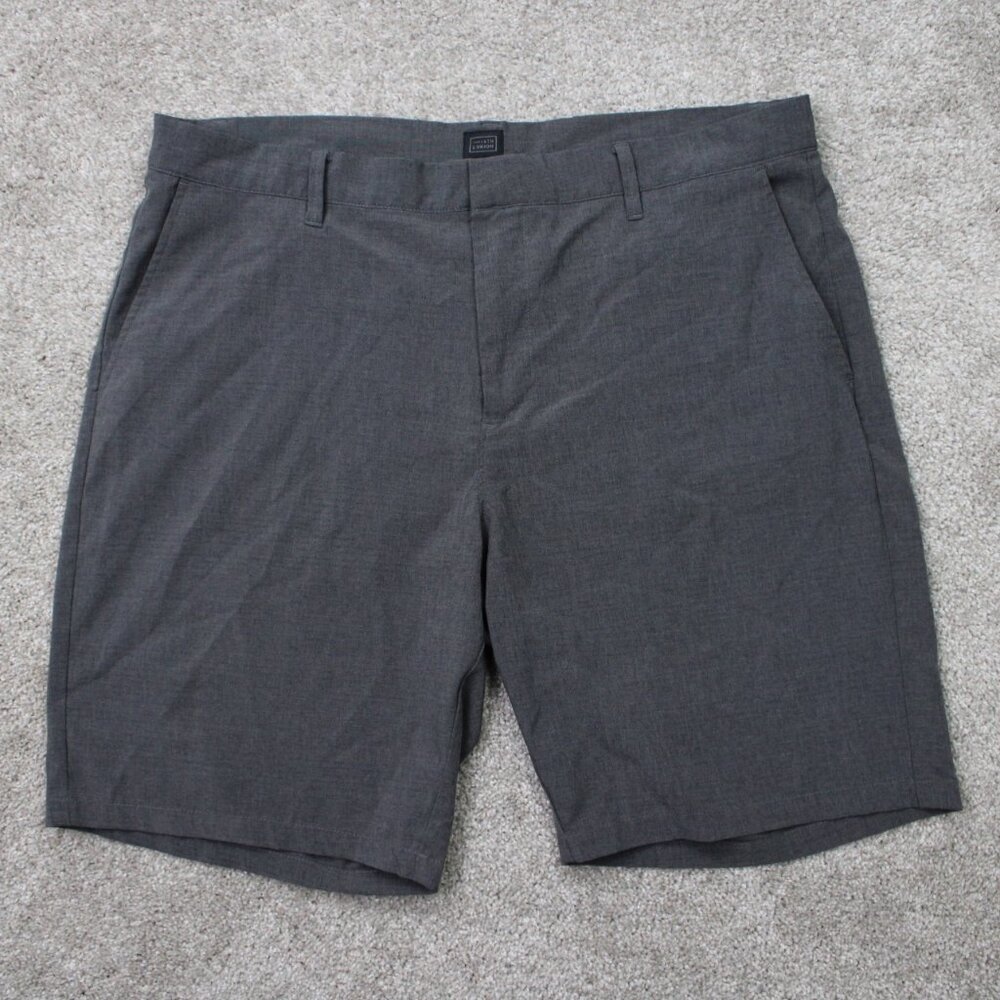 14th & Union Shorts Mens‎ 38 Gray Polyester Stretch Performance w/ 9" inseam